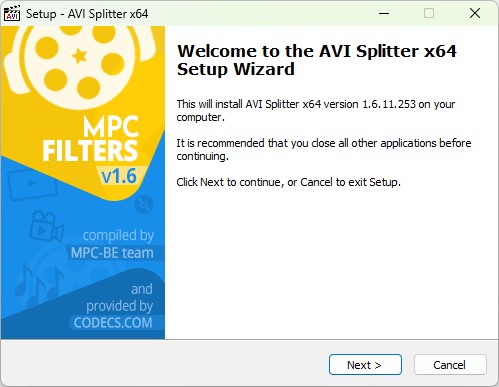 AVI Splitter 1.6.11.253 screenshot