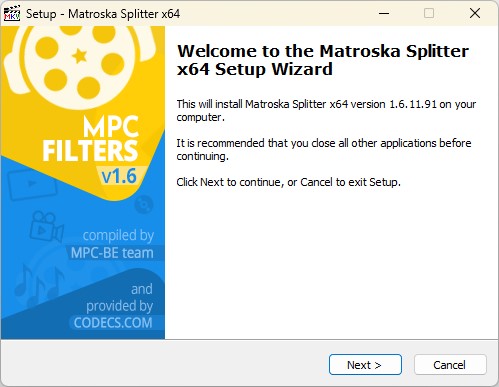 Matroska Splitter 1.6.11.235 screenshot