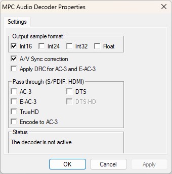 MPC Audio Decoder 1.7.0.24 screenshot
